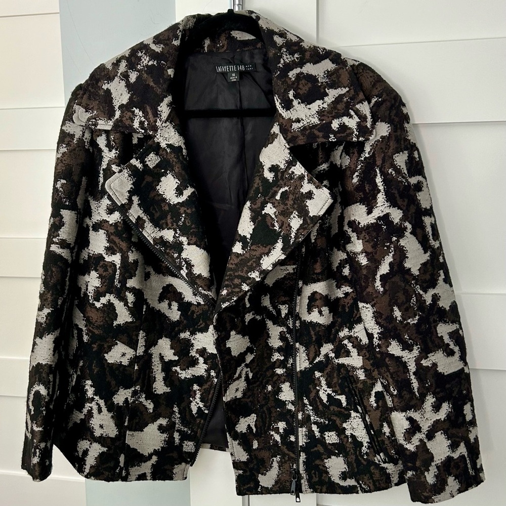 Lafayette 148 New York Moto Jacket - Sz 14